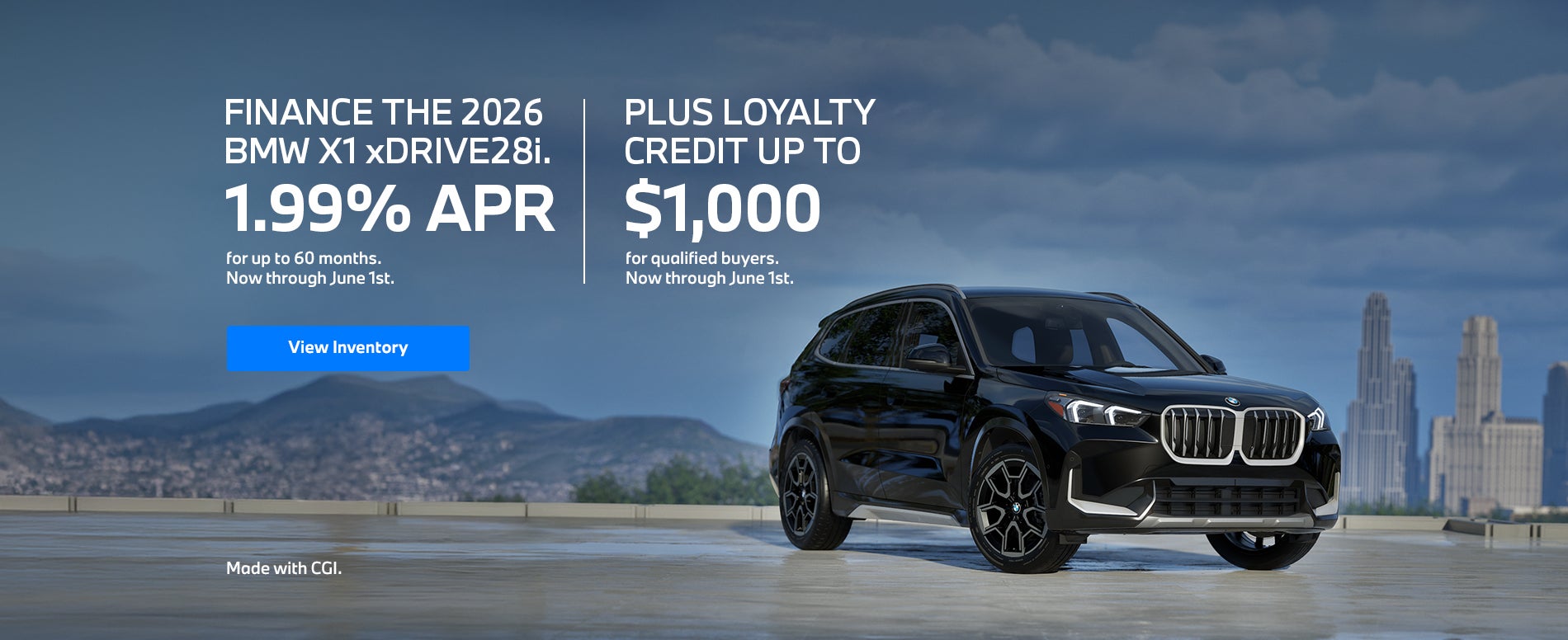 Finance The 2026 BMW X1 xDrive28i. 1.99% APR