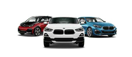 3 BMW car line up at Bachrodt BMW in Rockford IL