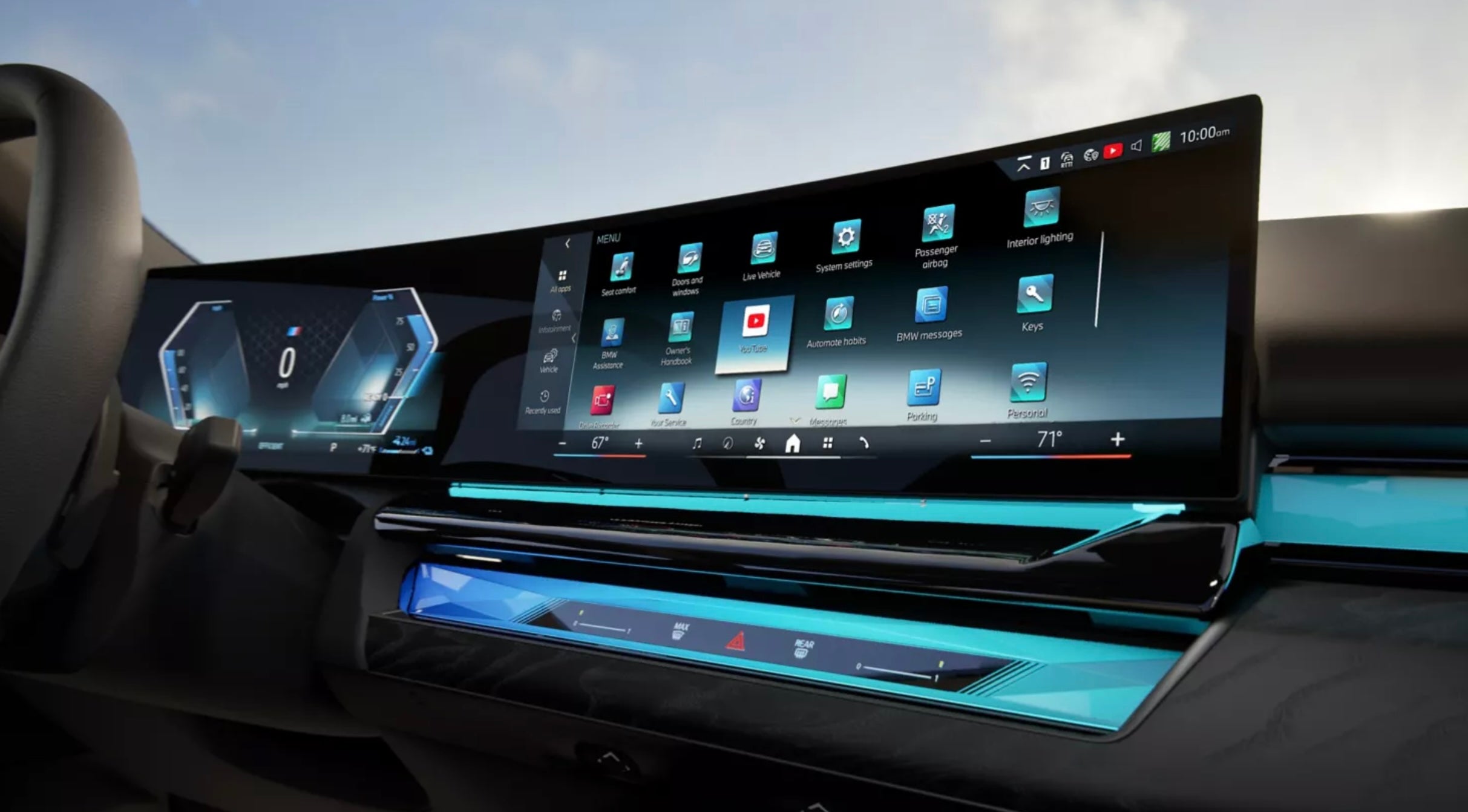 BMW 550e PHEV interior with luxury appointments and iDrive system